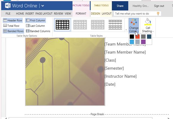 Customize the Template for Your Team's Preference