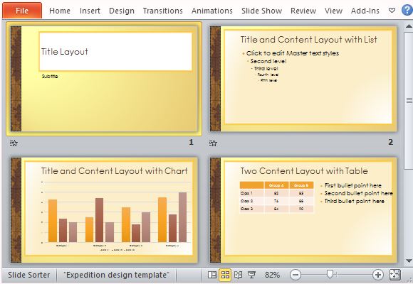 Multiple Layout Options to Effectively and Visually Convey Information