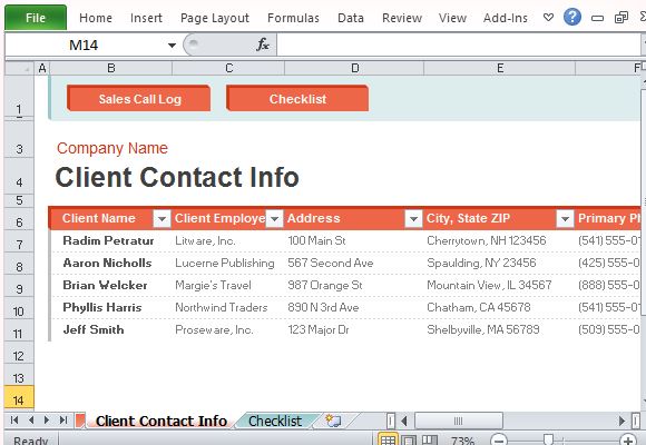 Store Important Client Contact Information