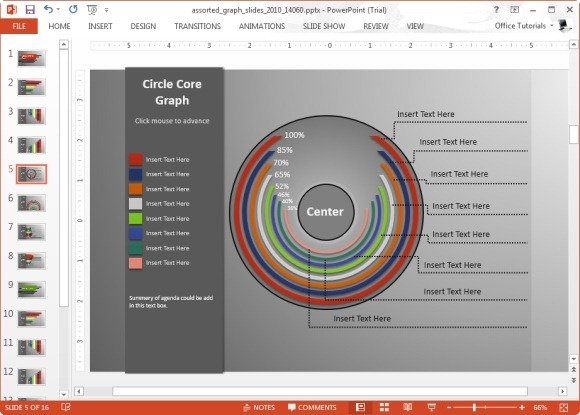 animated core graph for powerpoint