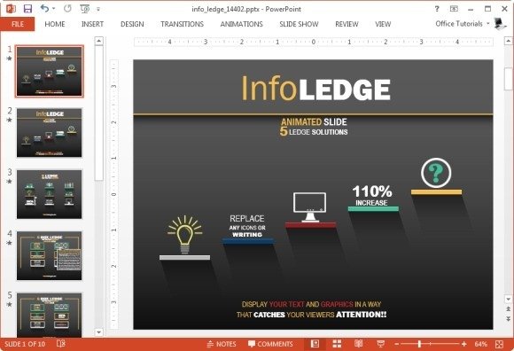 info ledge template for powerpoint
