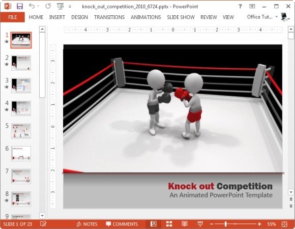 knock out competition powerpoint template