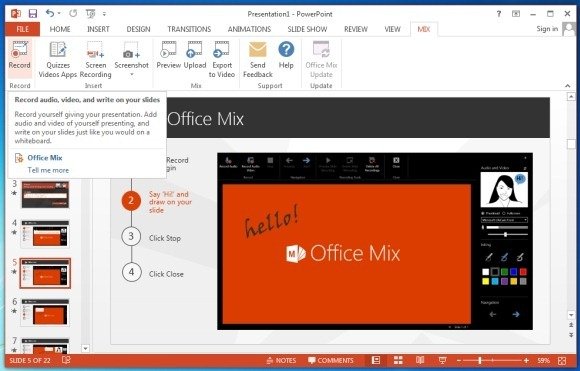 record video tutorial with office mix