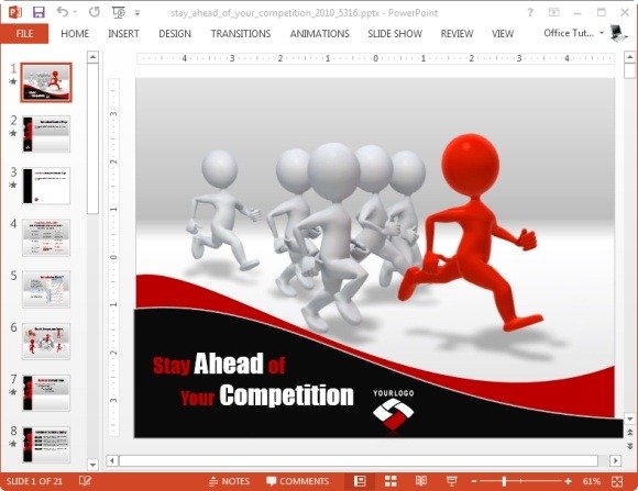 stay ahead of your competition powerpoint template