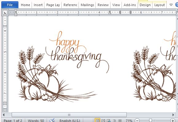 Best Thanksgiving Templates For Microsoft Word