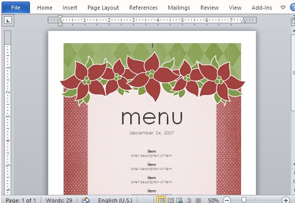 Free Menu Template For Word from cdn.free-power-point-templates.com