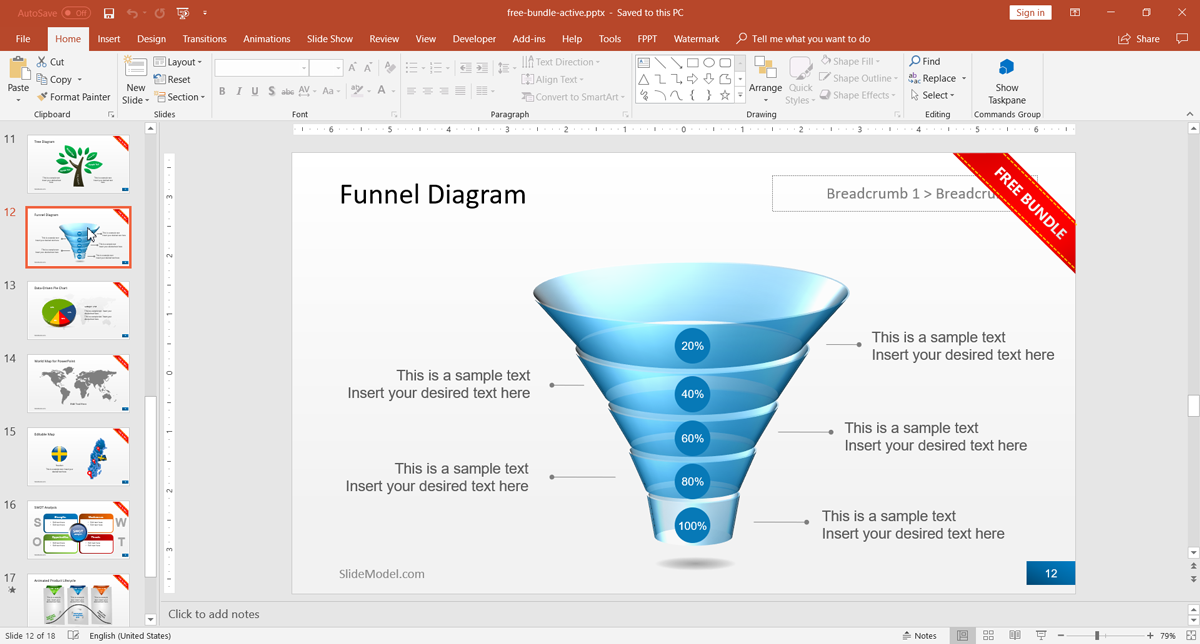 free funnel diagram for powerpoint