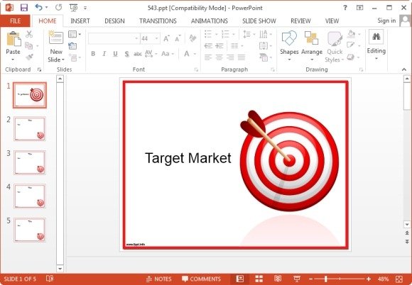 free target market powerpoint template