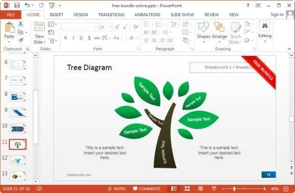 Free tree diagram slide