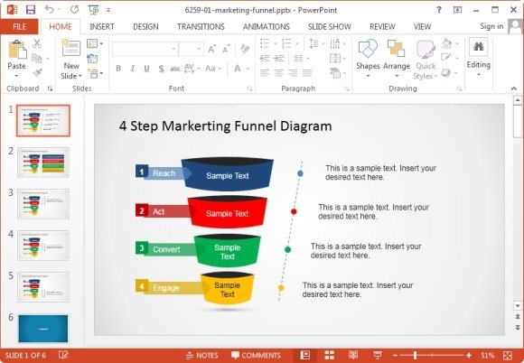 funnel diagram template for marketing