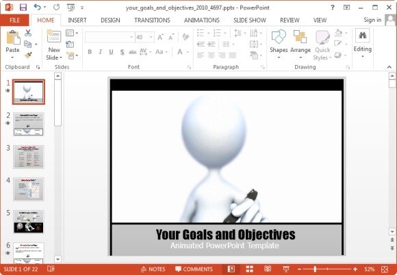 your goals and objectives template for powerpoint
