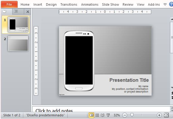 Mobile Themed PowerPoint Template