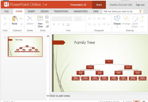 Oriental Themed Family Tree Chart Template