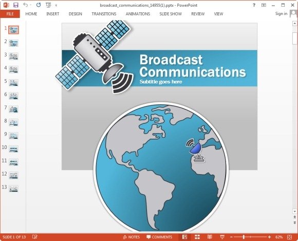 animated broadcast powerpoint template