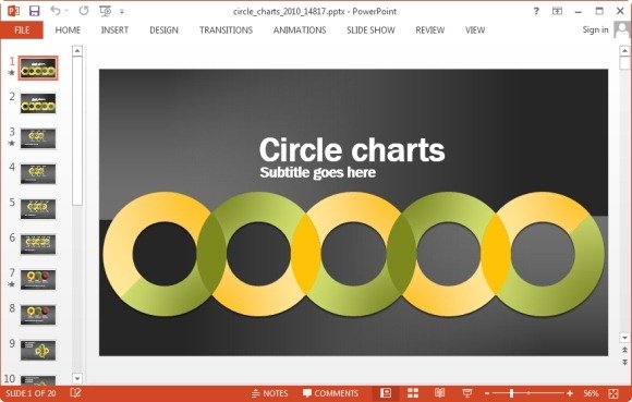 animated circle chart template for powerpoint