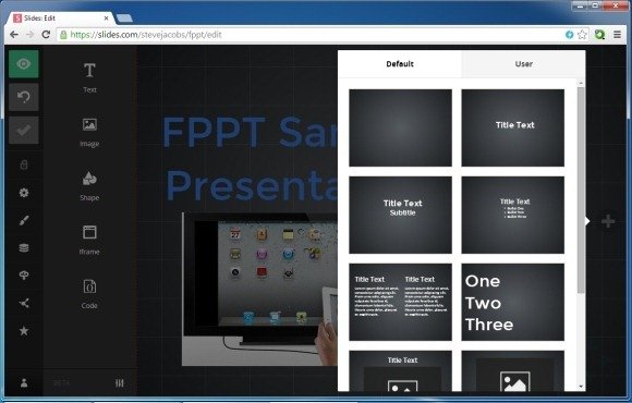create online presentations with slides web app