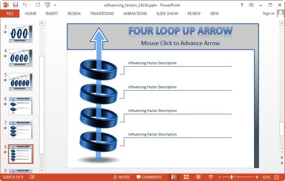 four loop vertical arrow