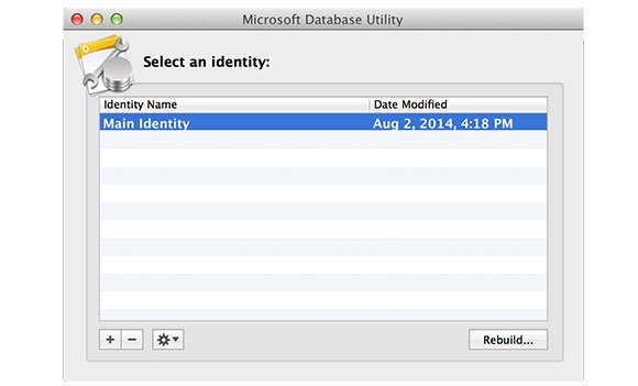 office 2011 identities folder