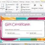 Colorful and Festive Gift Certificate Design