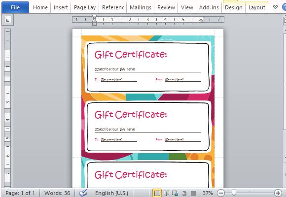 Economically Print Three Certificates in One Page
