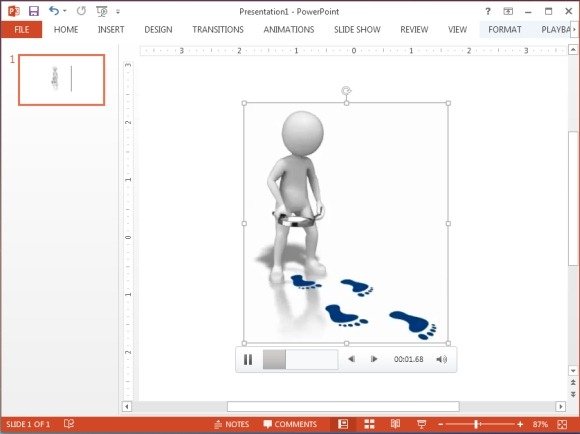 Footsteps animation for PowerPoint