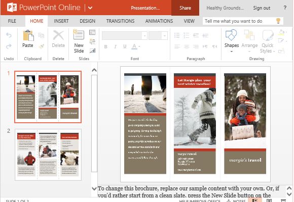 Highly Visual Brochure Template For PowerPoint Online