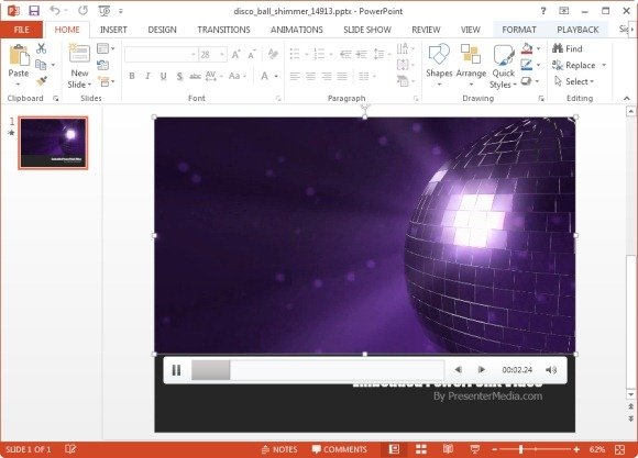 disco ball video background template