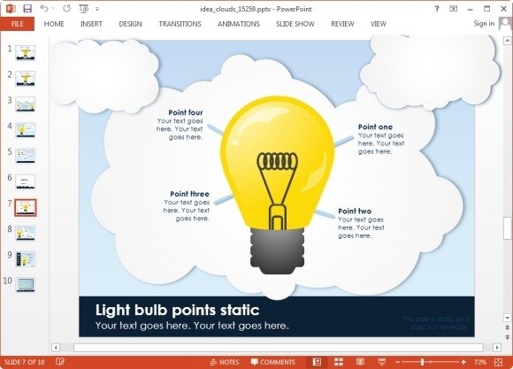 idea bulb animated slide