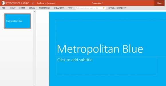 metropolitan blue powerpoint template