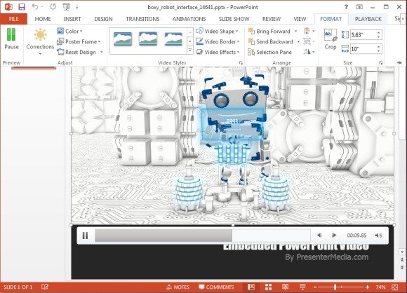 robot video background