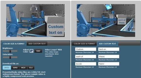 Automated factory video background