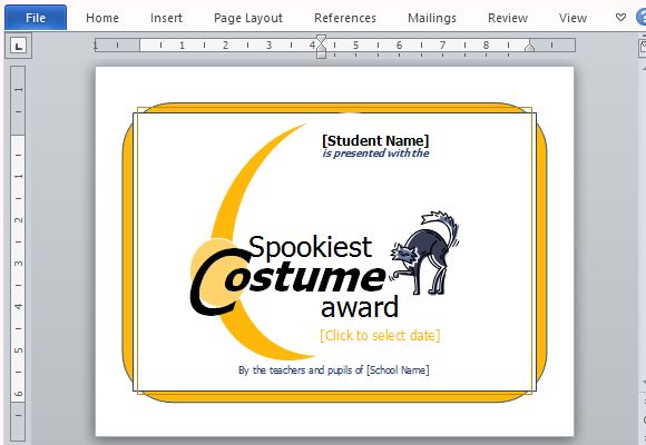 Be the Spookiest and Get This Award