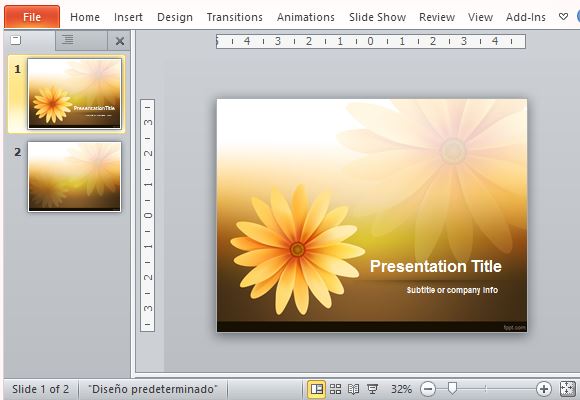 Bright and Elegant Daisy Inspired PowerPoint Template