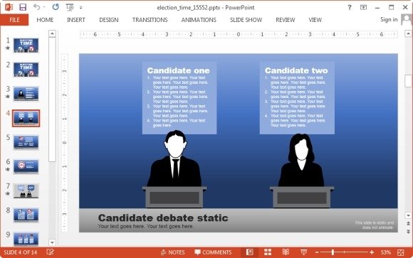 Candidate comparison slide