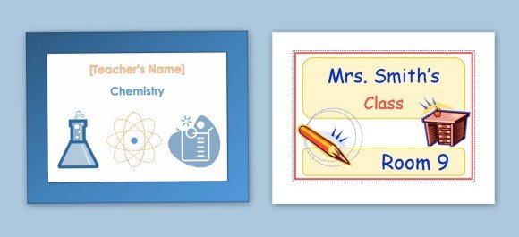 Classroom Sign maker templates for Word