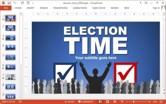 Election time PowerPoint template
