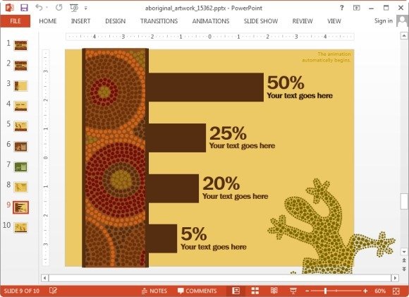 Native Australian artwork chart
