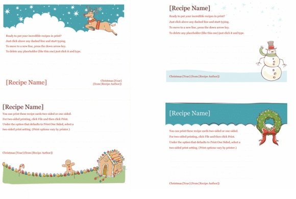 Recipe card maker templates for Word 2013