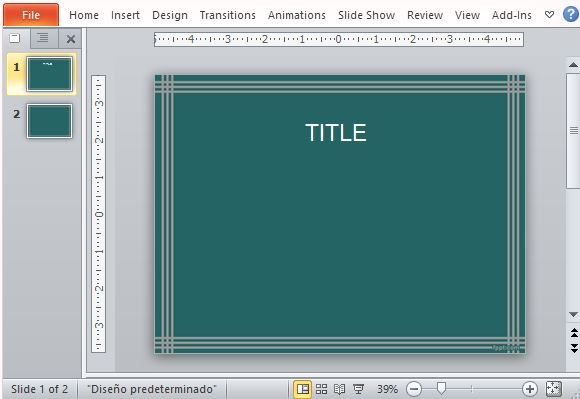 Simple, Teal Handkerchief Design PowerPoint Template