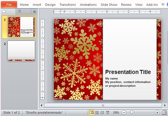 Snowflake Template for Holiday Presentations