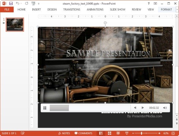 Steam factory Powerpoint template