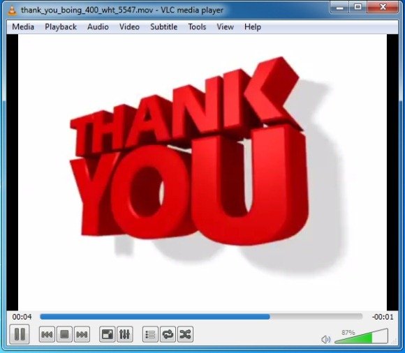 Thank you video animation