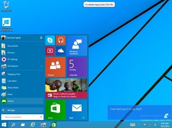 Windows 10 working on VMware