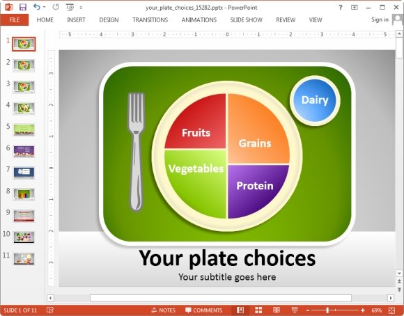 Your plate choices PowerPoint template
