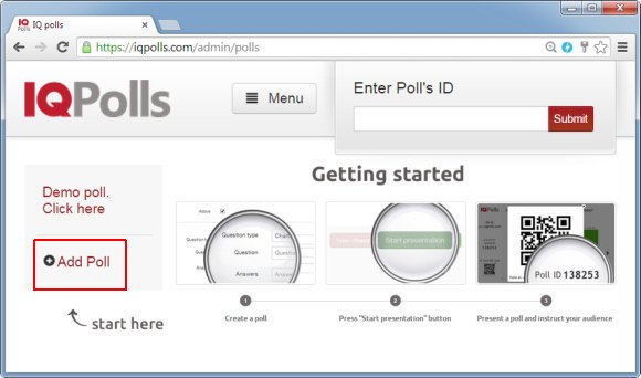 Add poll to IQPolls audience response system