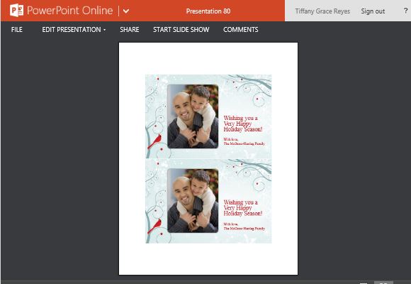 Beautifully Designed Snow Themed Holiday Photo Card Template