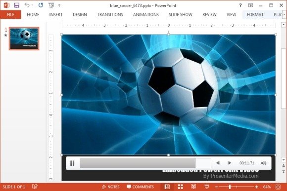 Blue soccer video background template