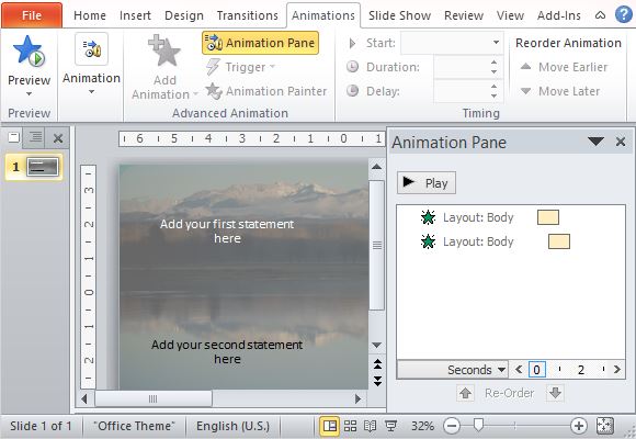 Built In Animations Allow You to Make Your Slideshows More Intersting