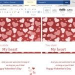 Classic and Elegant Valentine's Day Greeting Card Template for Word Online