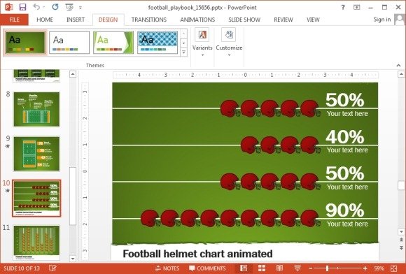 Football chart layout